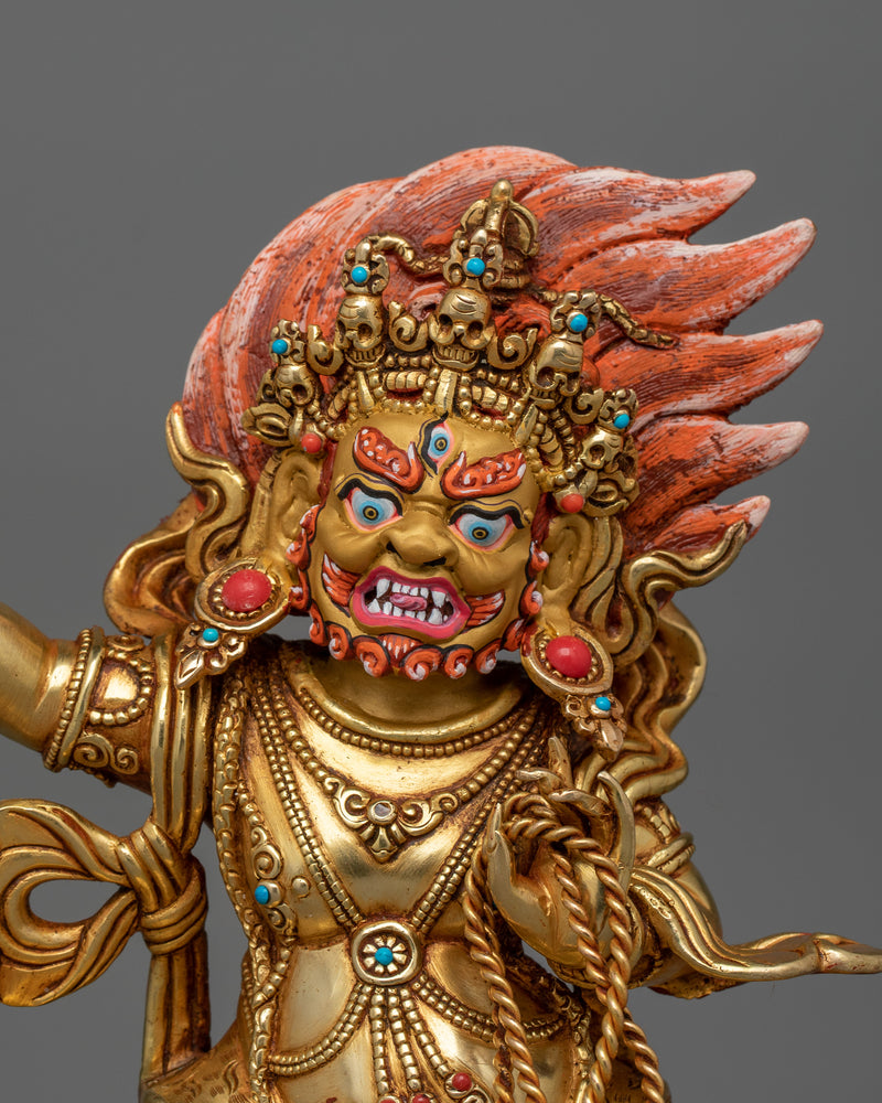 Buddha Protector Wrathful Vajrapani Sacred Statue | The Guardian of Dharma