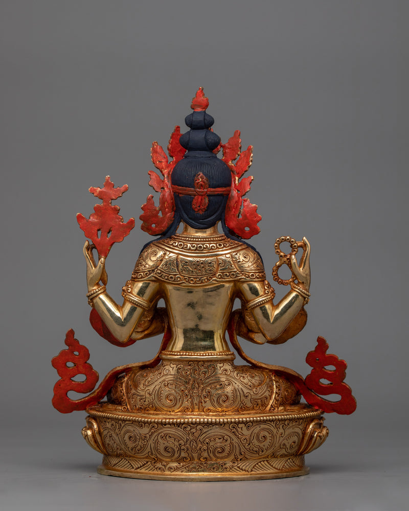 Traditional Bodhisattva Set Statue | Compassion, Longevity, Wisdom and Purity Artwork