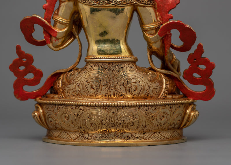 Buddhist Long-Life Goddess White Tara Sculpture | Bodhisattva for Compassion Practices