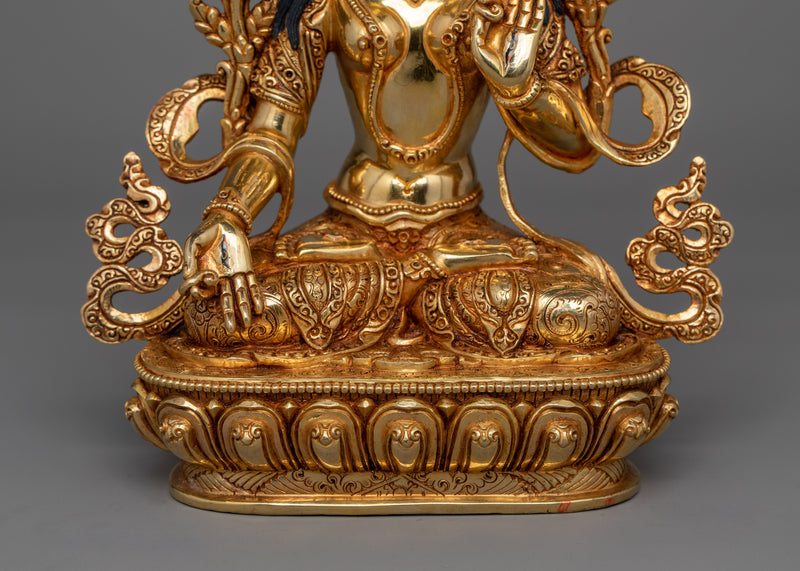 Buddhist Long-Life Goddess White Tara Sculpture | Bodhisattva for Compassion Practices