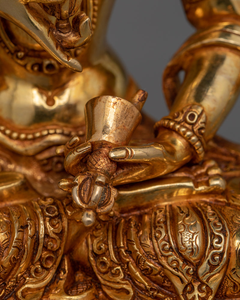 Vajrasattva The Remover of Obstacles Handcrafted Statue | Tibetan Deity of Purification