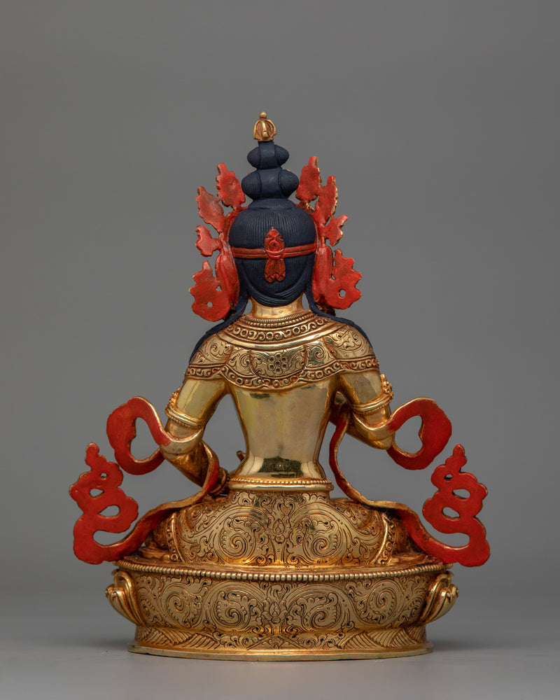 Vajrasattva The Remover of Obstacles Handcrafted Statue | Tibetan Deity of Purification