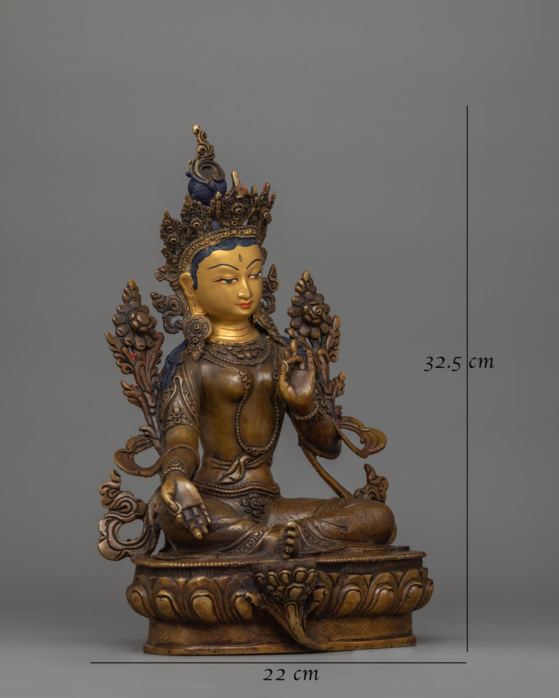 green-tara-oxidized-statue-for-shrine-decor