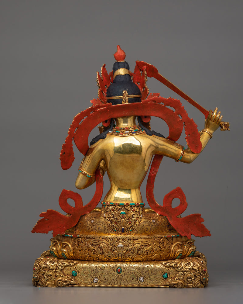 Himalayan Five Bodhisattva Set Figurine | Gold Gilded Buddhist Statue Set