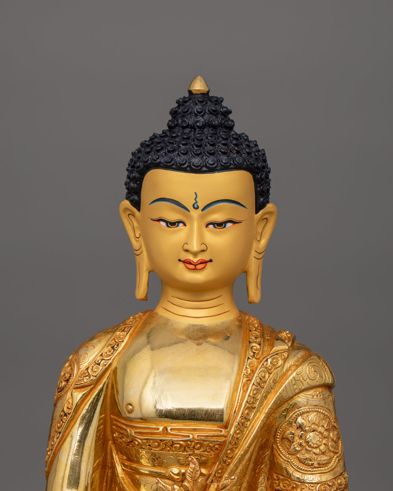 24K Gold Medicine Buddha for Dharma | Tibetan Healing Deity Statue