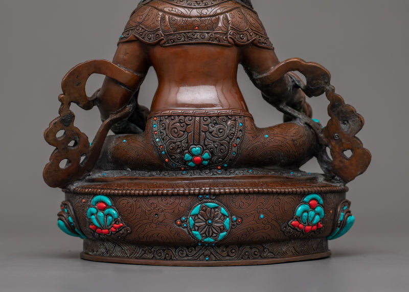 Dzambhala Wrathful Wealth Deity Statue | Guardian of Prosperity Figurine