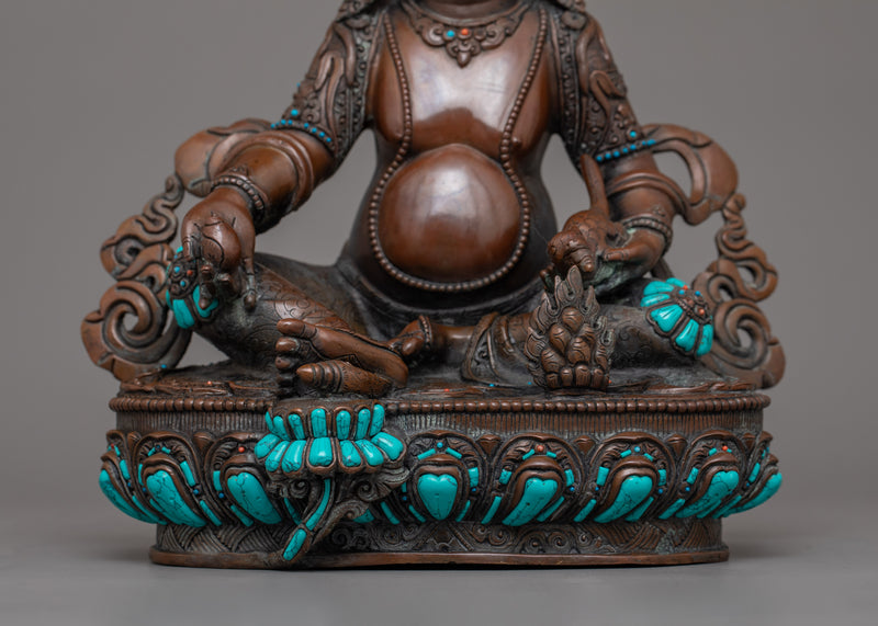 Dzambhala Wrathful Wealth Deity Statue | Guardian of Prosperity Figurine