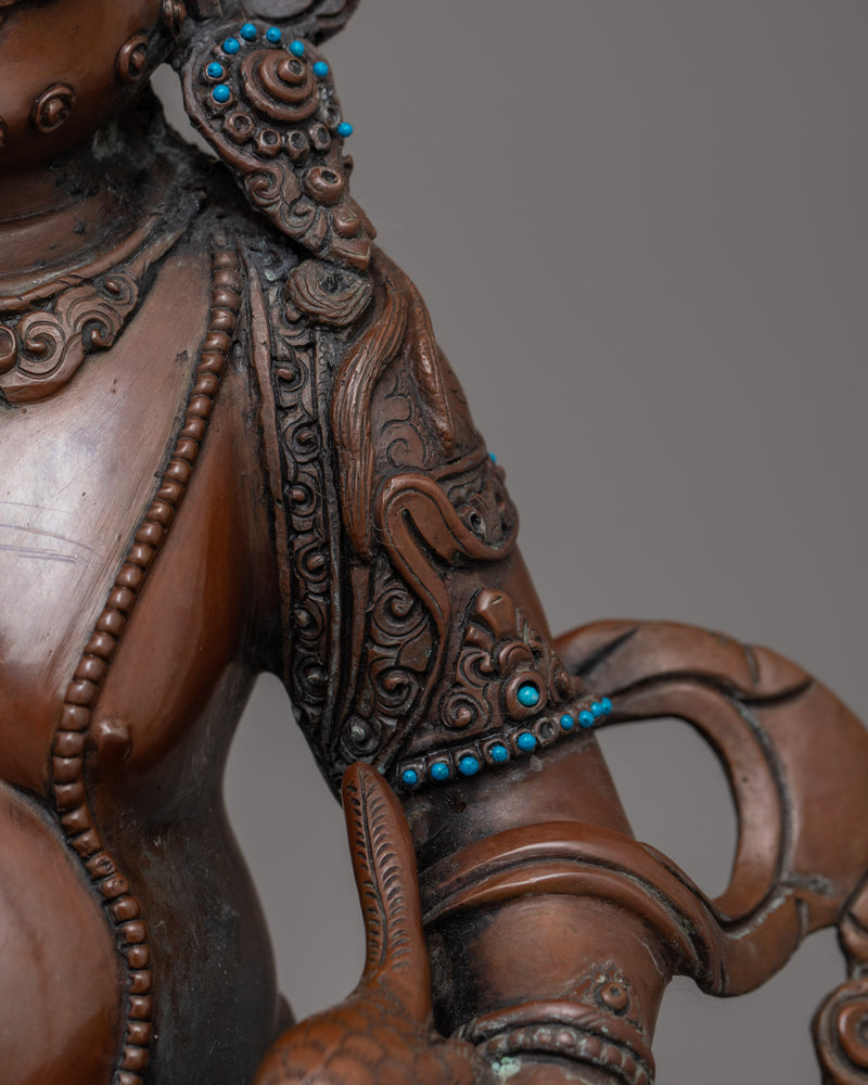 Dzambhala Wrathful Wealth Deity Statue | Guardian of Prosperity Figurine