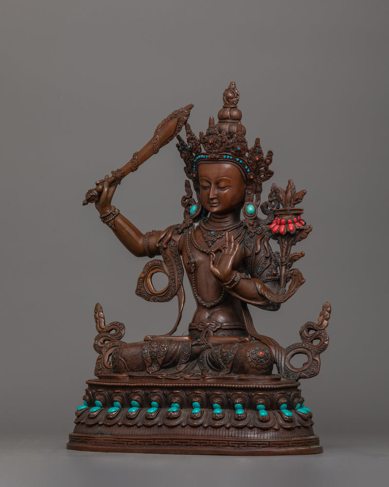 Wisdom Deity Manjughosa Statue | Symbol of Intellectual Clarity and Insight