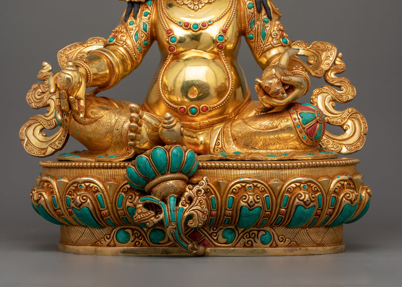 Handmade Figurine of Dzambhala Buddhist Deity | Enlightened Wealth Deity