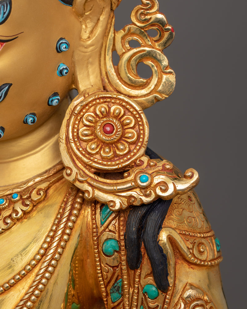 Handmade Figurine of Dzambhala Buddhist Deity | Enlightened Wealth Deity