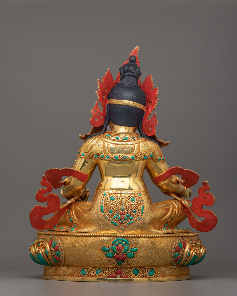 Handmade Figurine of Dzambhala Buddhist Deity | Enlightened Wealth Deity