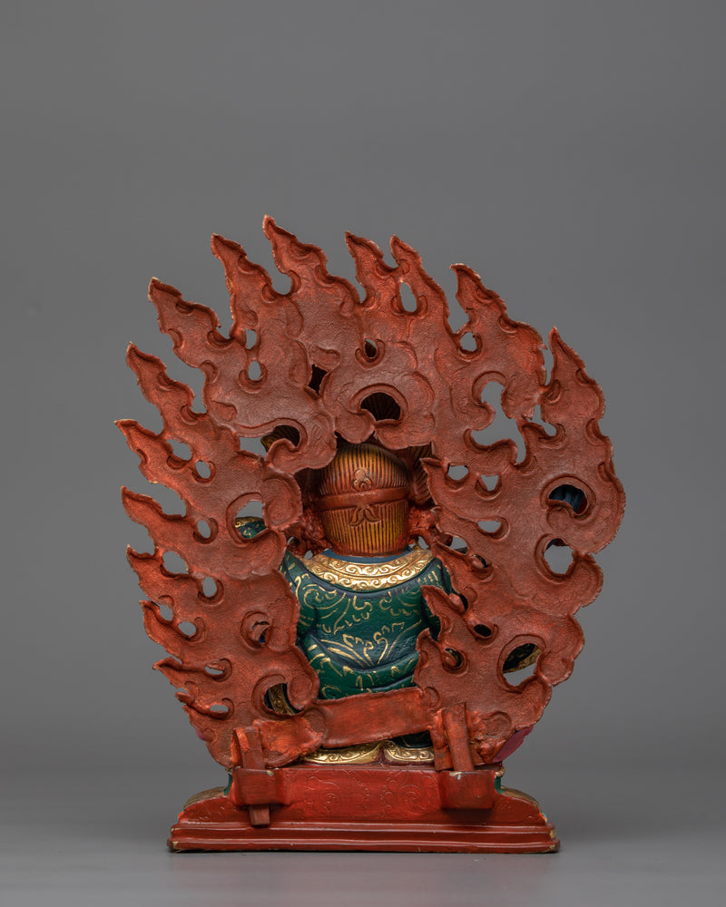 Mahakala Bernagchen Protector Deity Figurine | Tibetan Buddhism Sacred Art