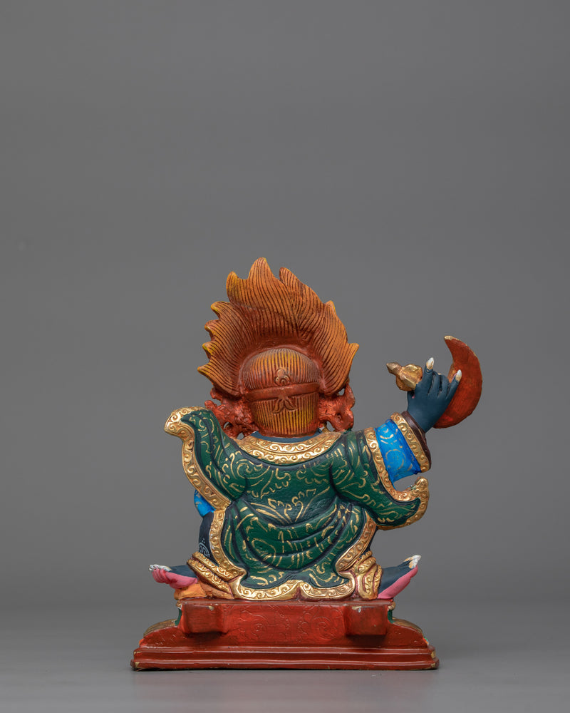 Mahakala Bernagchen Protector Deity Figurine | Tibetan Buddhism Sacred Art