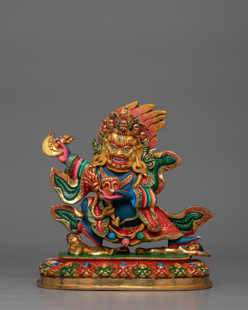 Mahakala Bernakchen Dharma Protector Sculpture | Spiritual Protection and Guidance