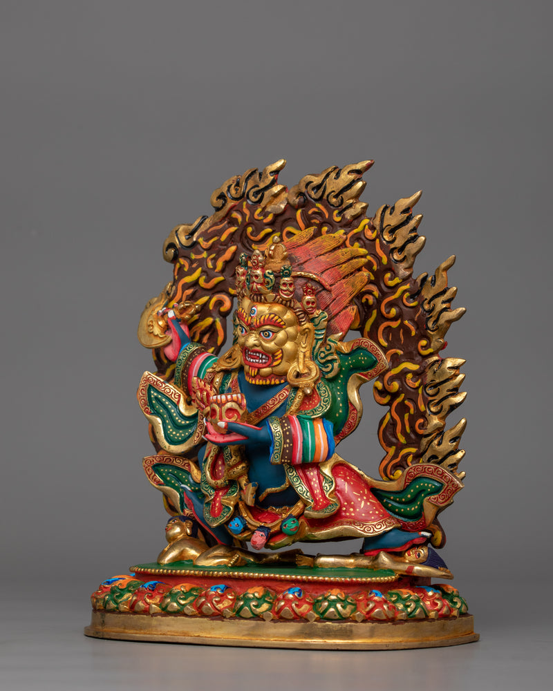 Mahakala Bernakchen Dharma Protector Sculpture | Spiritual Protection and Guidance