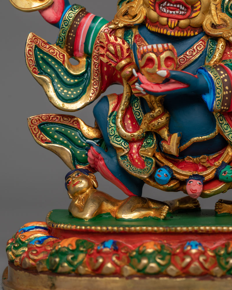 Mahakala Bernakchen Dharma Protector Sculpture | Spiritual Protection and Guidance