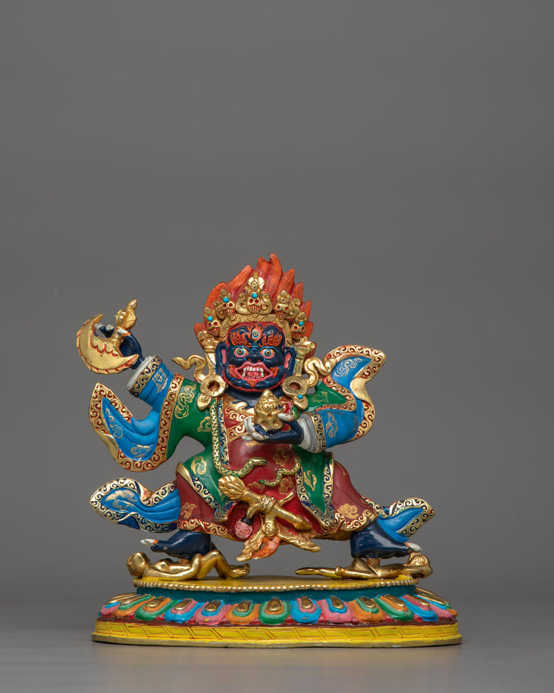 Sacred Mahakala Bernakchen Wrathful Protector Deity | Handcrafted Symbol of Protection