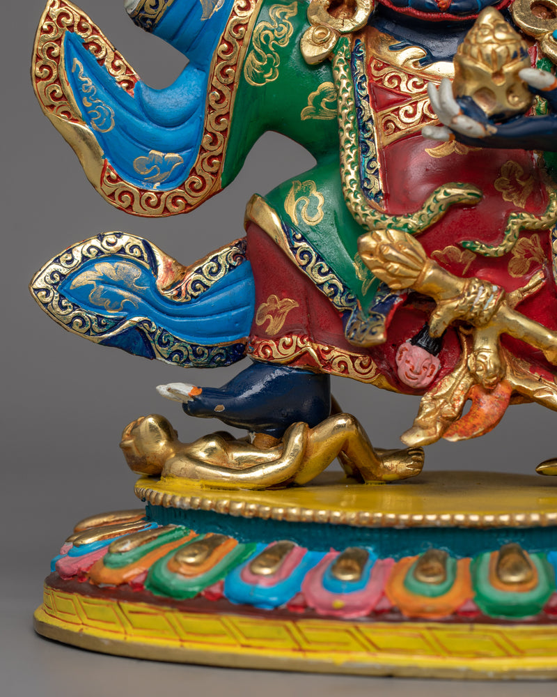 Sacred Mahakala Bernakchen Wrathful Protector Deity | Handcrafted Symbol of Protection