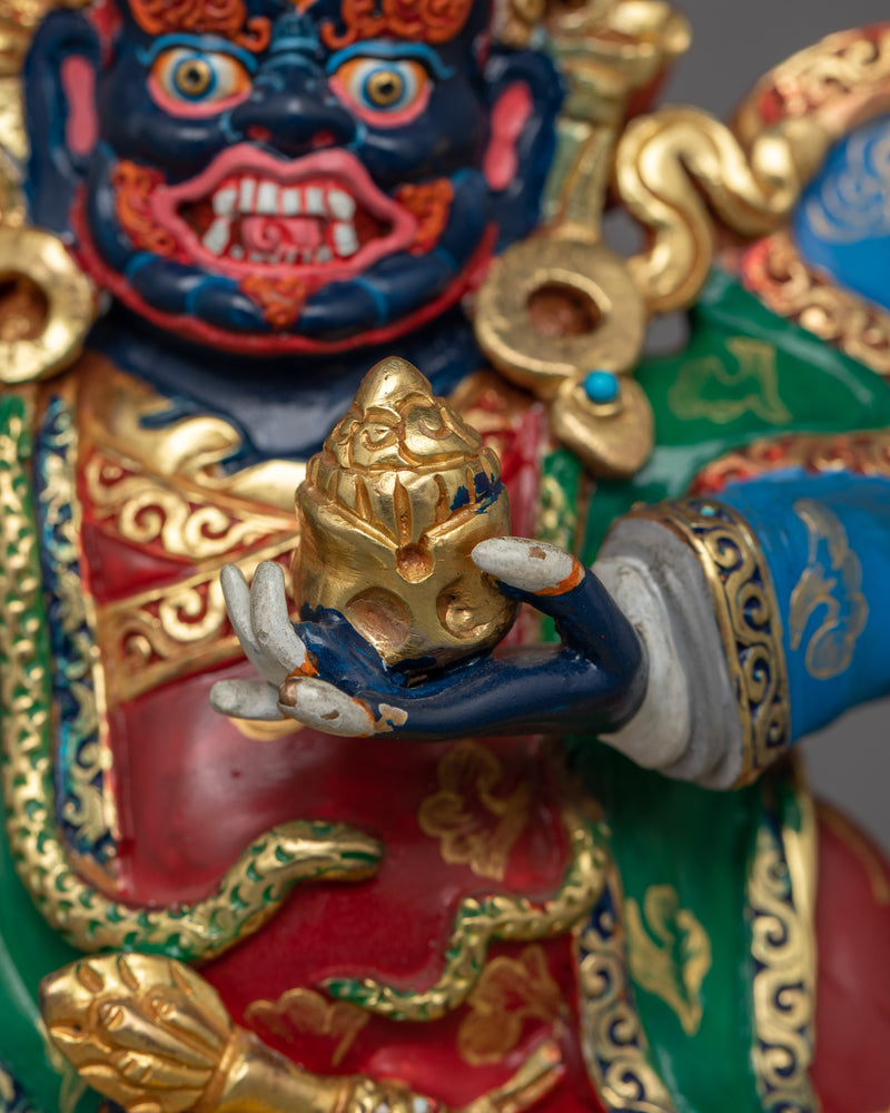 Sacred Mahakala Bernakchen Wrathful Protector Deity | Handcrafted Symbol of Protection