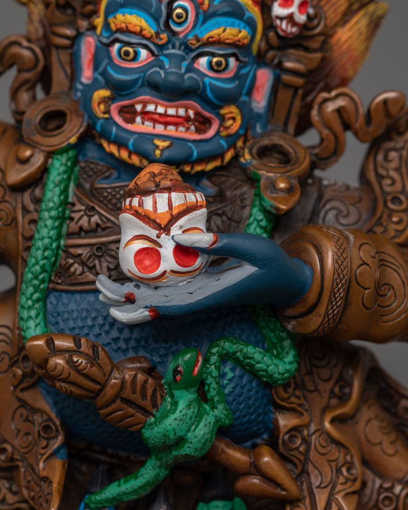 Mahakala Bernakchen Enlightened Protector Statue | Wrathful Deity Mahakala Artwork