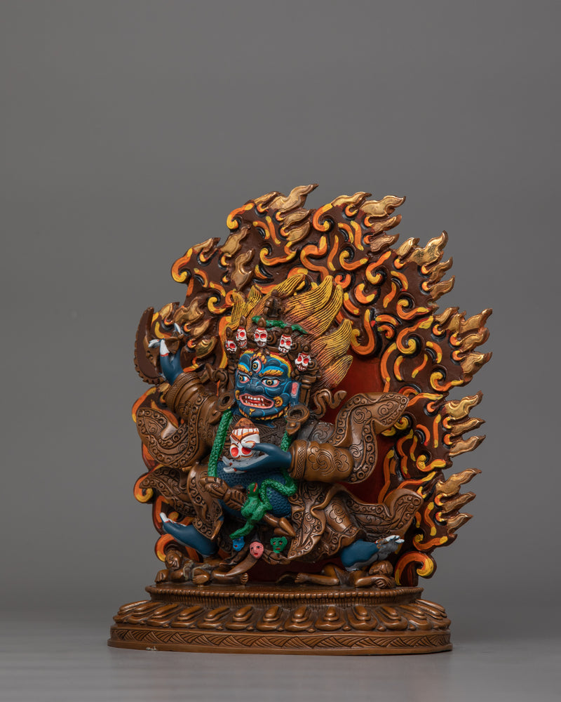 Mahakala Bernakchen Enlightened Protector Statue | Wrathful Deity Mahakala Artwork