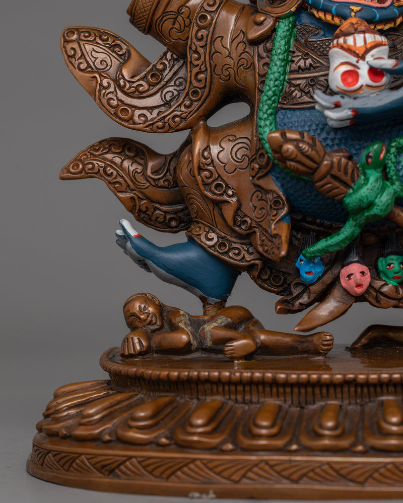 Mahakala Bernakchen Enlightened Protector Statue | Wrathful Deity Mahakala Artwork