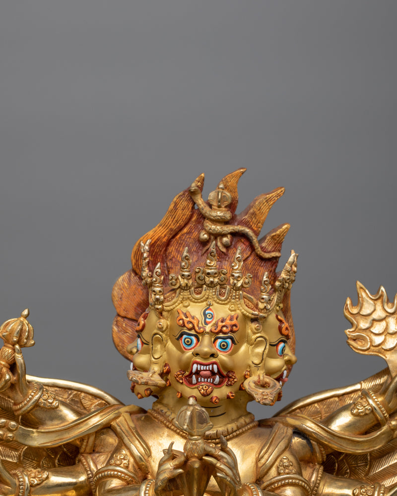 Phurba Deity Vajrakilaya Sculpture | Symbolizing the Unity of Wisdom