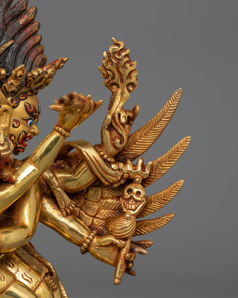 Vajrakilaya Wrathful Deity Statue | Handcrafted Sculpture of Obstacles Removal