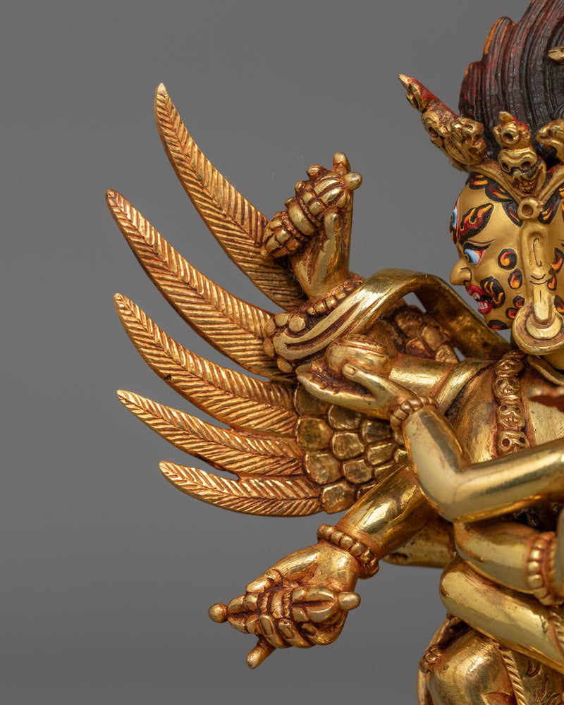 Vajrakilaya Wrathful Deity Statue | Handcrafted Sculpture of Obstacles Removal