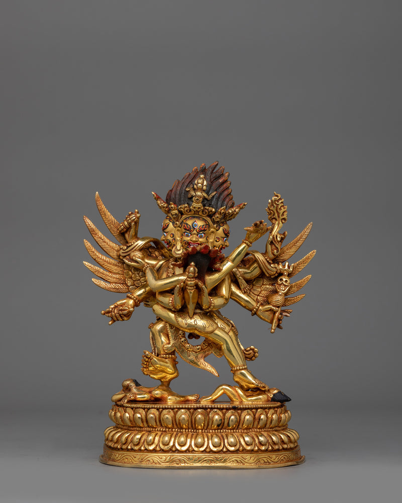 Vajrakilaya Wrathful Deity Statue | Handcrafted Sculpture of Obstacles Removal