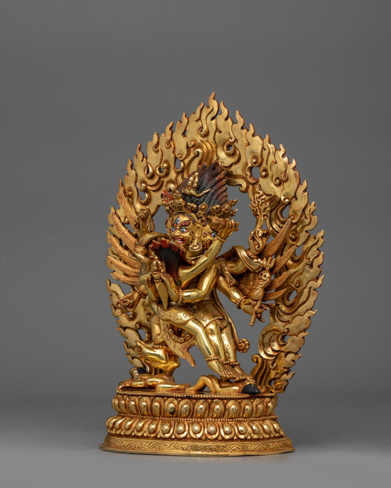 Vajrakilaya Wrathful Deity Statue | Handcrafted Sculpture of Obstacles Removal