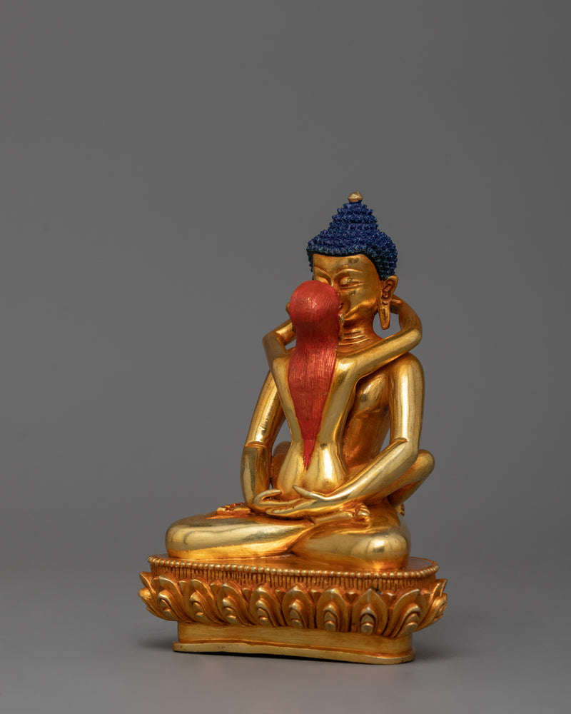 Adi-Buddha Samantabhadra Sculpture with His Consort | Spiritual Enlightenment Art