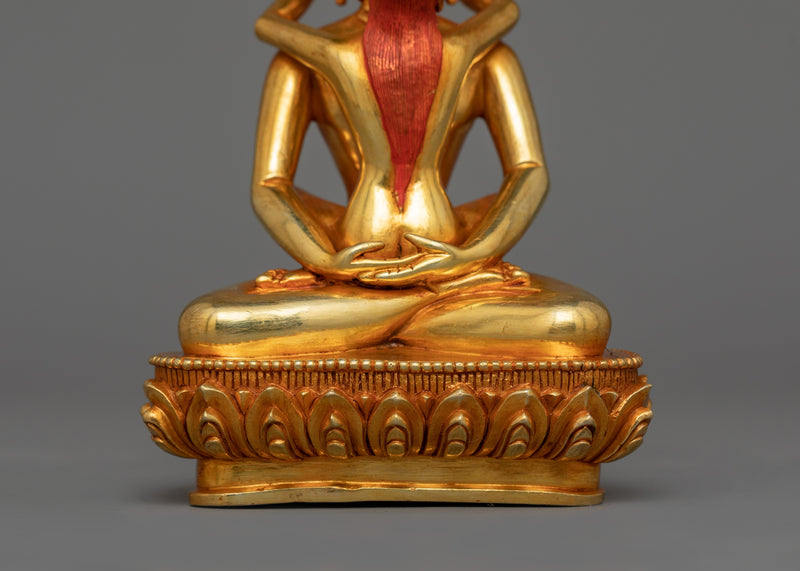 Adi-Buddha Samantabhadra Sculpture with His Consort | Spiritual Enlightenment Art