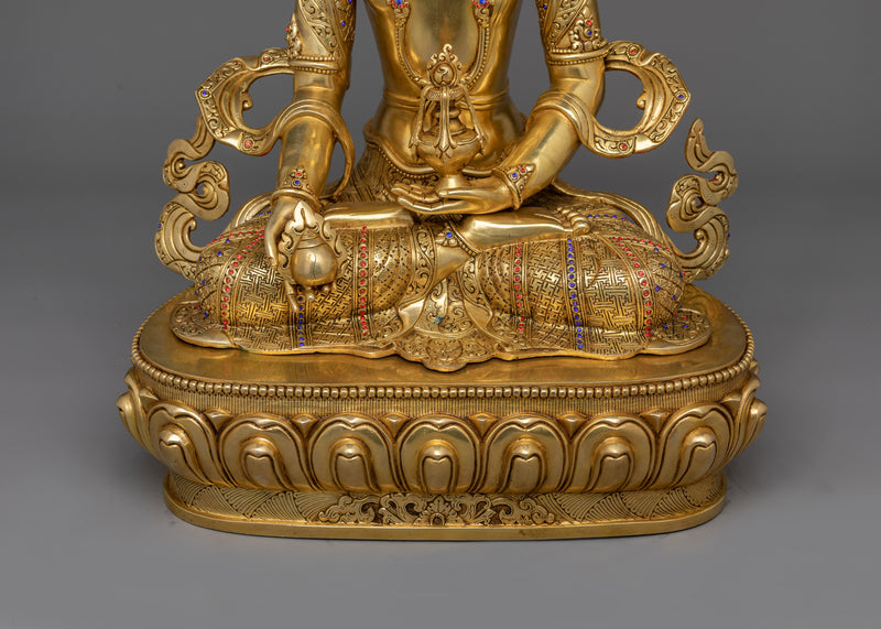 Kshitigarbha Buddhist Spiritual Sculpture | Compassionate Protector of Souls