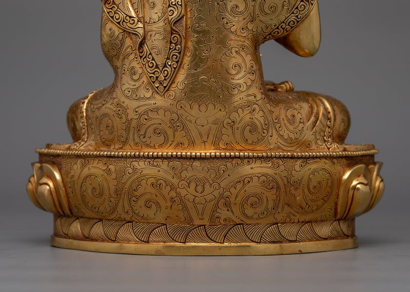 Tsongkhapa With Disciples Copper Sculpture | Tibetan Buddhism's Revered Masters