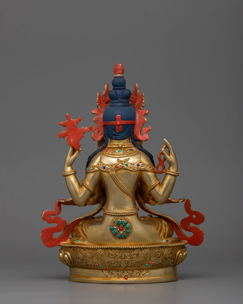 Chenrezig Infinite Compassion Deity Figurine | Representation of Spiritual Guidance