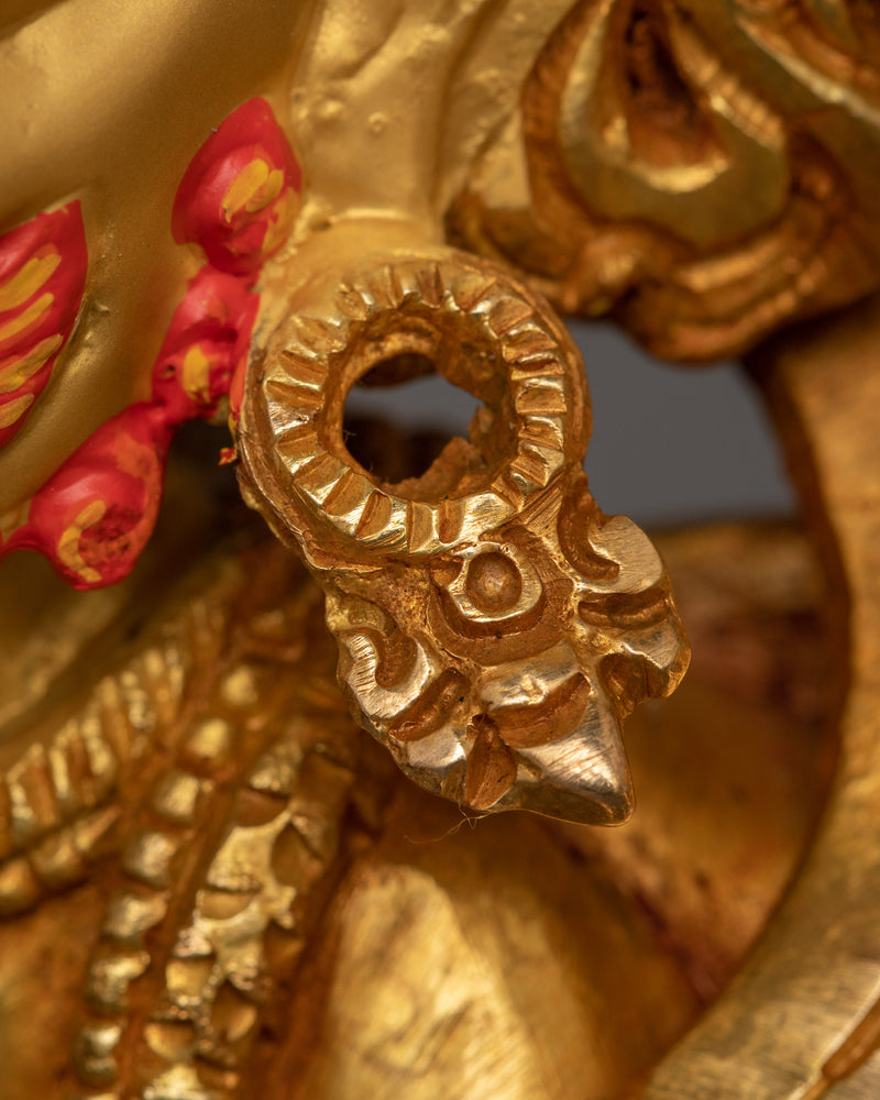 Handmade Six-Armed Mahakala Figurine | Wrathful Guardian of the Dharma