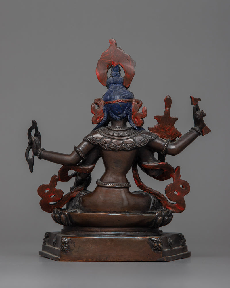 Tibetan Maha Manjushri Figurine | Bodhisattva in Meditation Posture