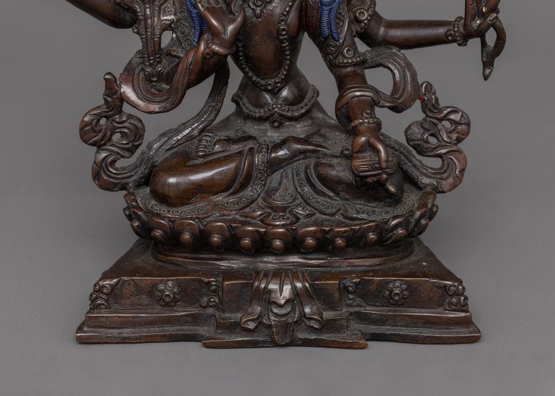 Tibetan Maha Manjushri Figurine | Bodhisattva in Meditation Posture