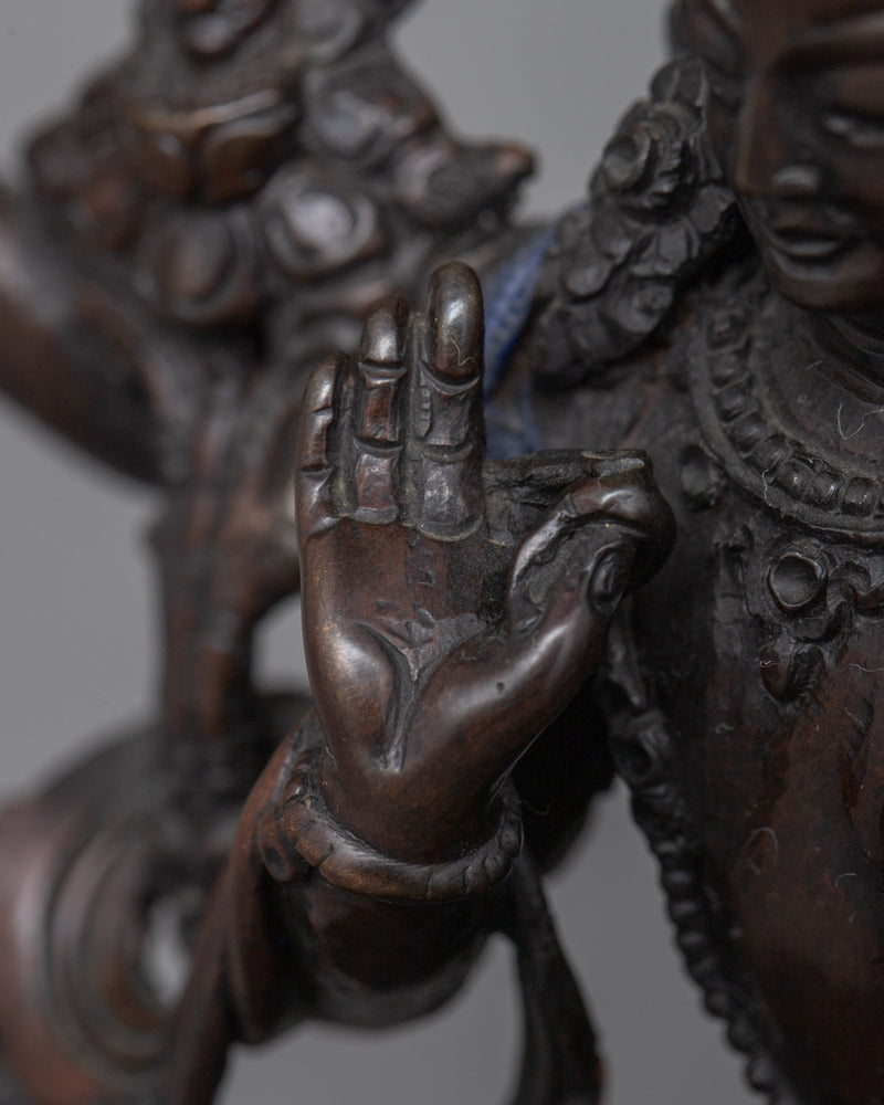 Tibetan Maha Manjushri Figurine | Bodhisattva in Meditation Posture