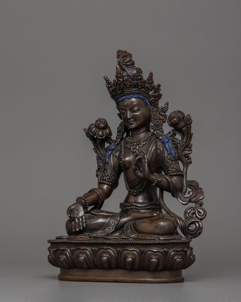 Seven Eyes Goddess White Tara Statue | Mother of all Buddhas