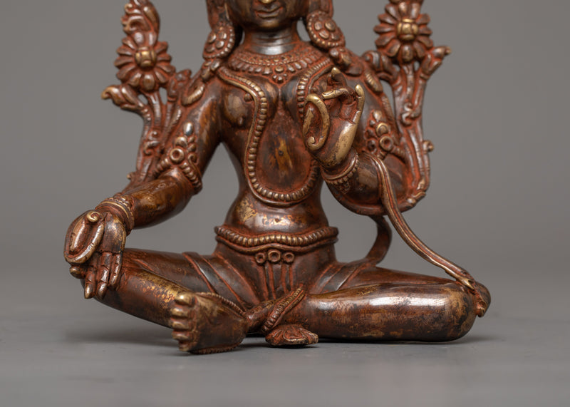 Oxidized Syamatara Statue | Female Deity of Protection and Healing