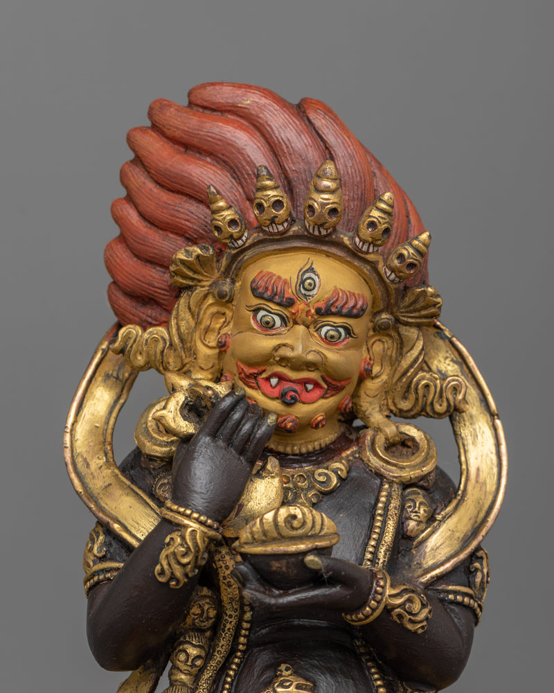 Mahakala Tibetan Buddhist Deity Wrathful Protector | Sacred Art and Craftsmanship for Shrine