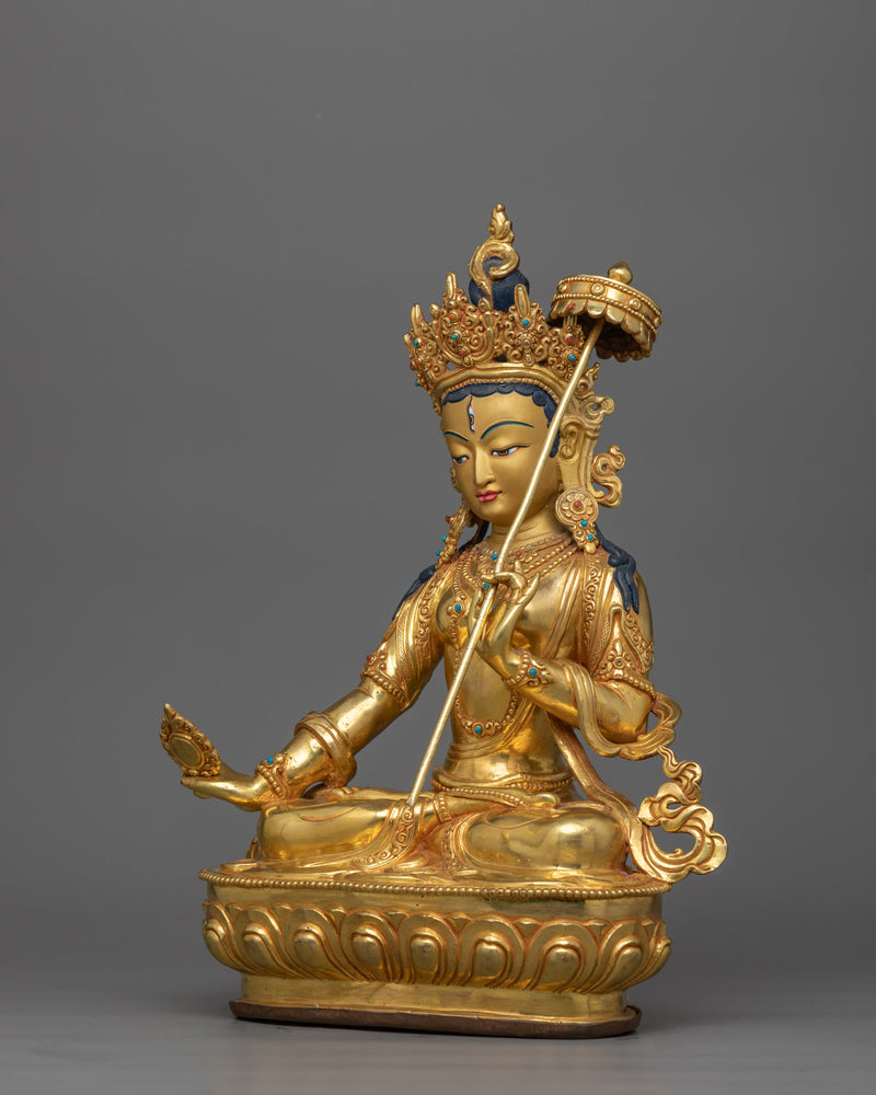 Sitatapatra Deity of Protection and Wisdom Sculpture | Sitatapatra Holding a White Parasol (Umbrella)