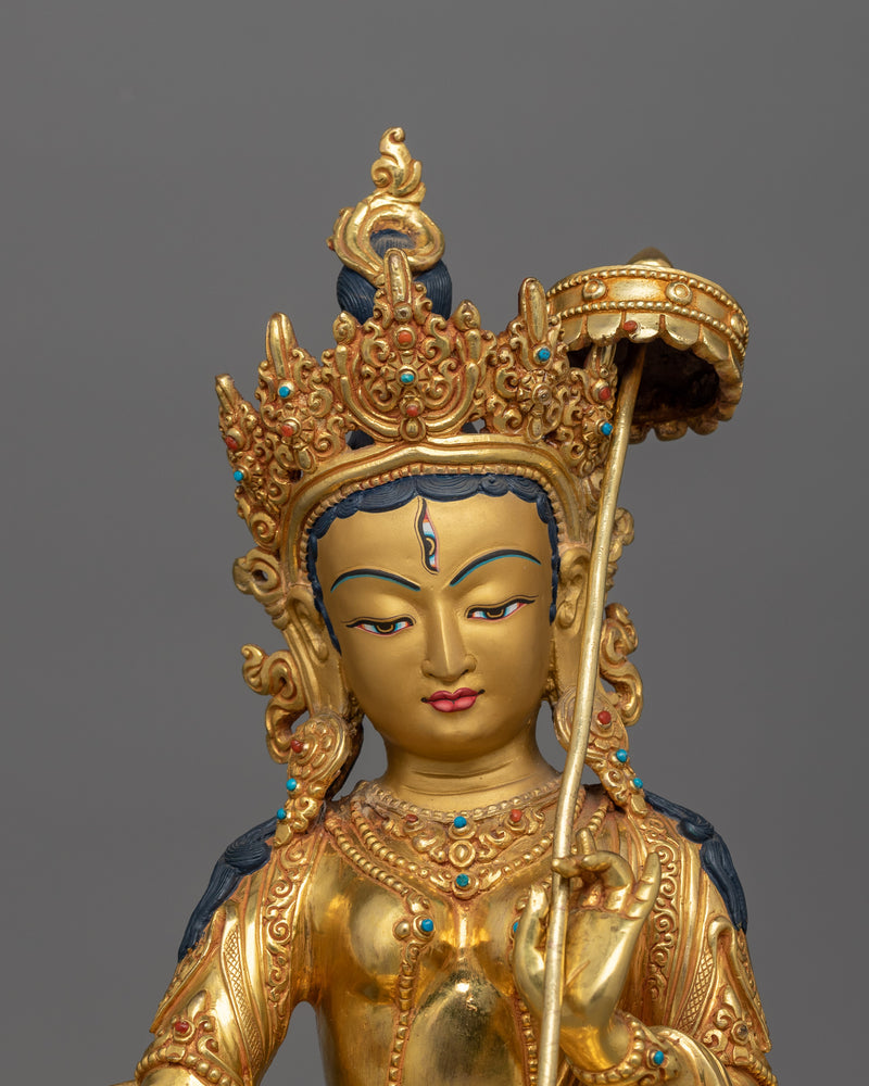 Sitatapatra Deity of Protection and Wisdom Sculpture | Sitatapatra Holding a White Parasol (Umbrella)