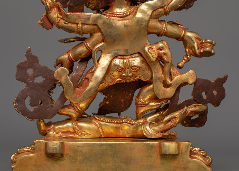 Six Armed Mahakala Wrathful Protector Deity Statue |  Buddhist Deity of Dharma Protector