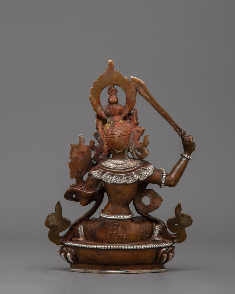 Manjushri Enlightened Bodhisattva Sculpture | Buddhist Icon of Intellectual Clarity