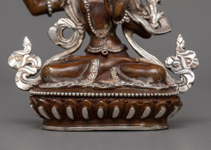 Manjushri Enlightened Bodhisattva Sculpture | Buddhist Icon of Intellectual Clarity