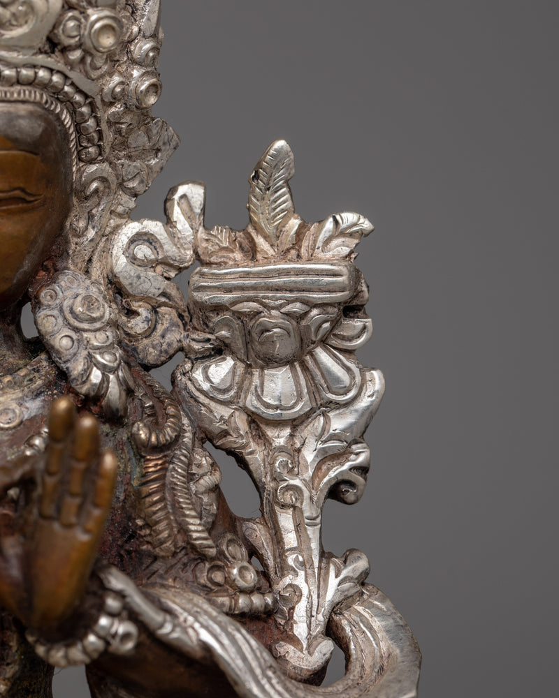 Manjushri Enlightened Bodhisattva Sculpture | Buddhist Icon of Intellectual Clarity